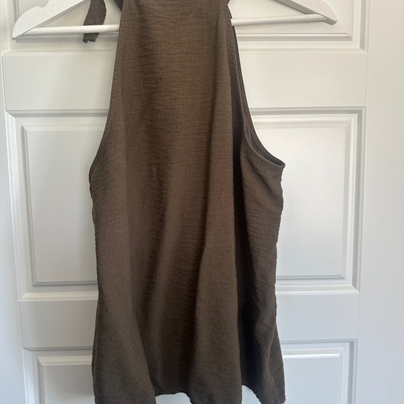Banana Republic Army Green / Brown Halter Top - Picture 2 of 3